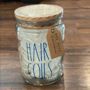 Rae Dunn HAIR coils large jar